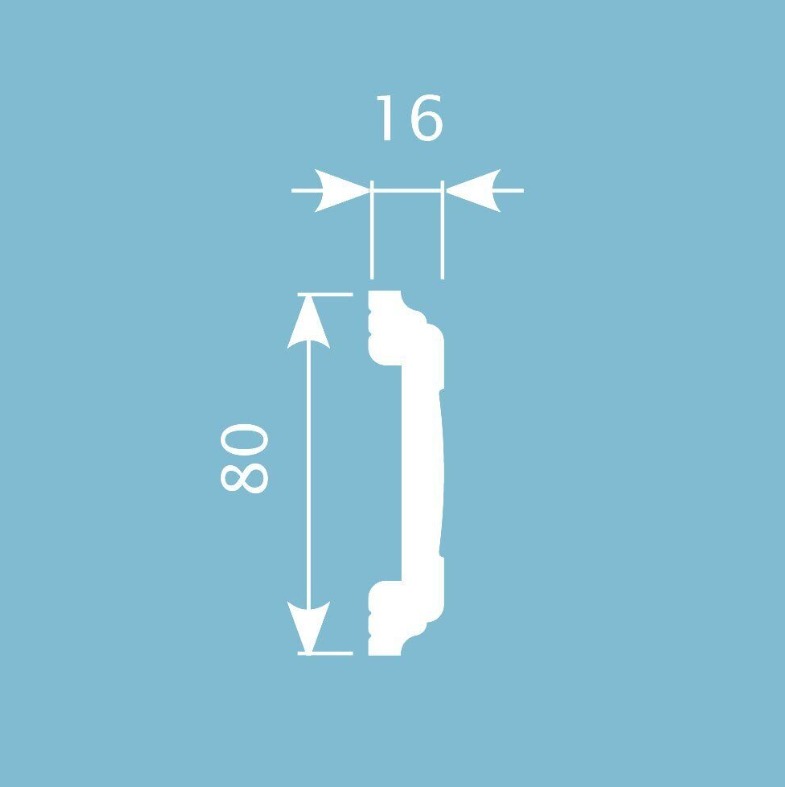 Молдинг для стены Cosca МХ 007, 80х16