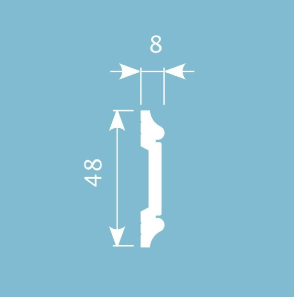 Молдинг для стены Cosca МХ 006, 48х8